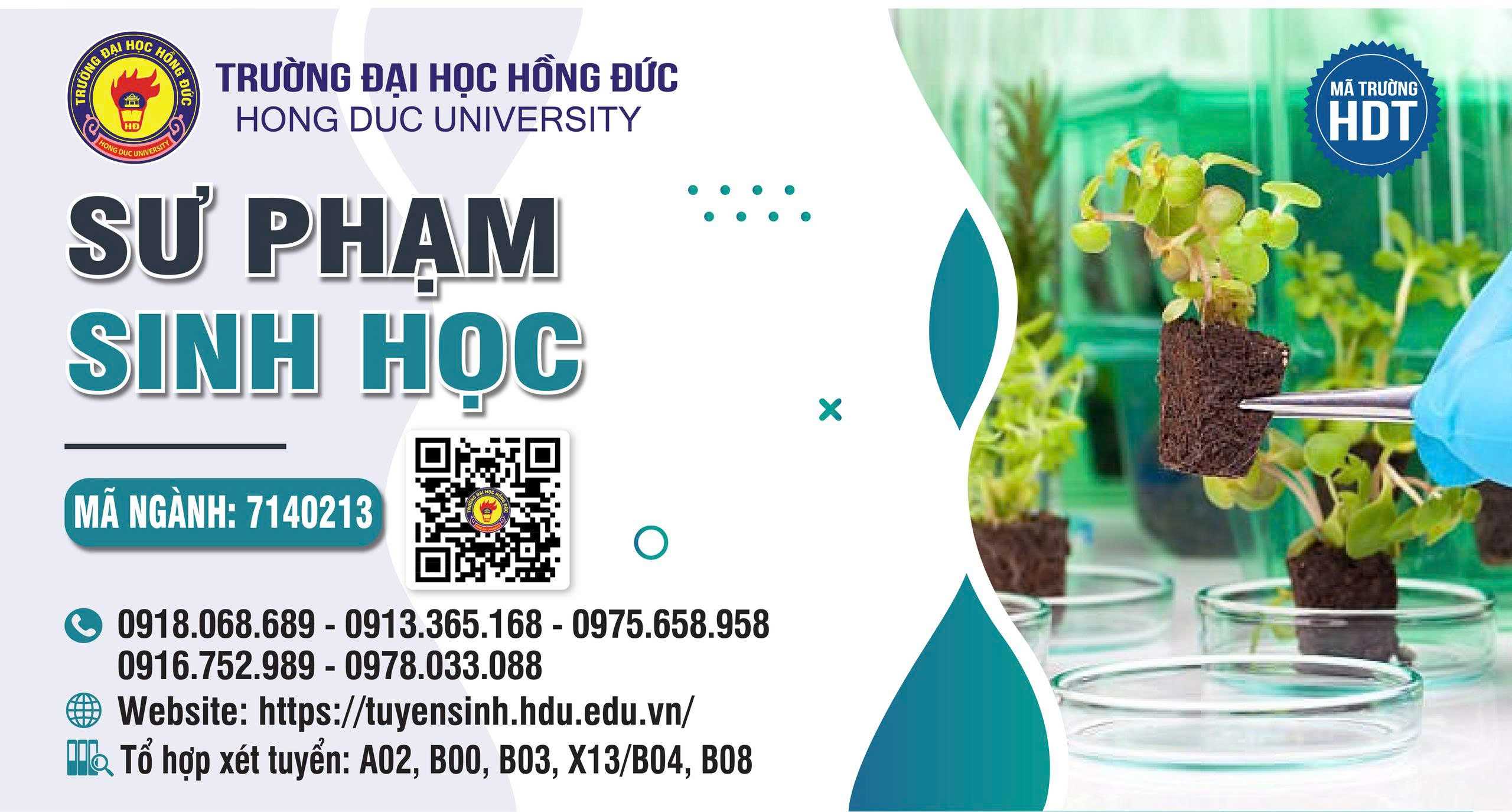 Ngành Sư phạm Sinh học- Mã ngành: 7140213